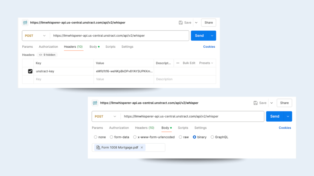 API for mortgage document processing