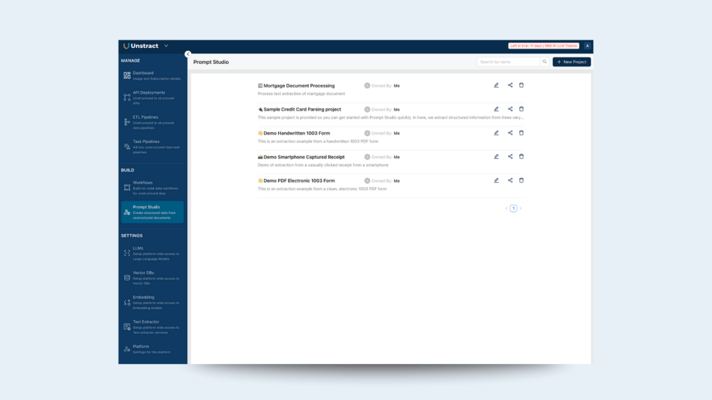 mortgage document processing with unstract with Large language models