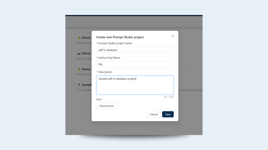 steps to extract data from pdf to database