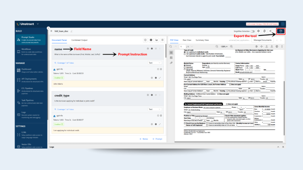 Human in the Loop with Unstract