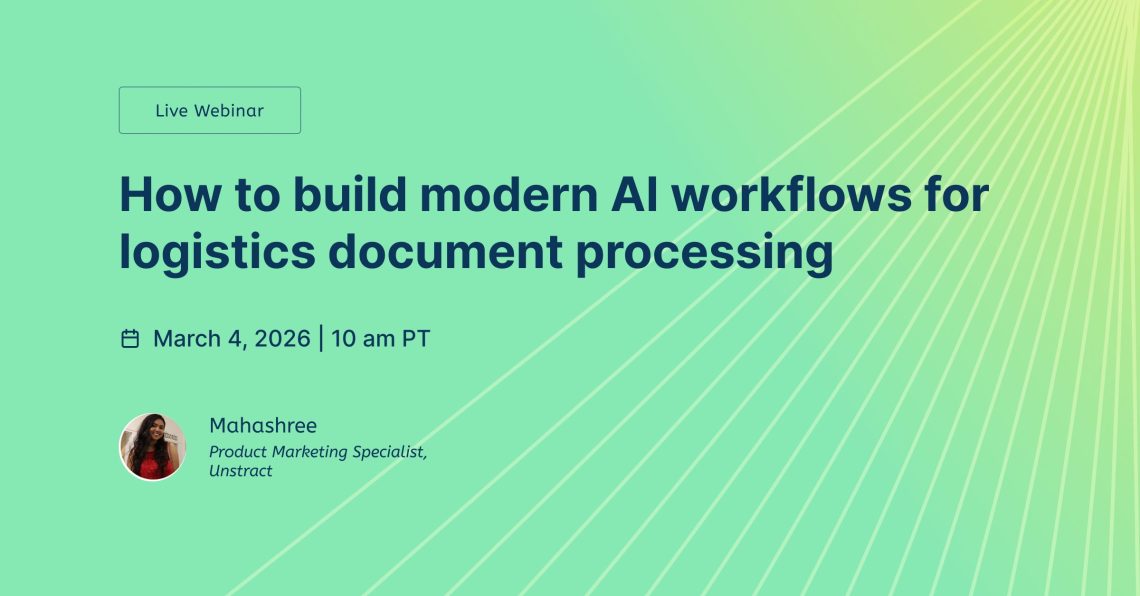 How to build modern AI workflows for logistics document processing