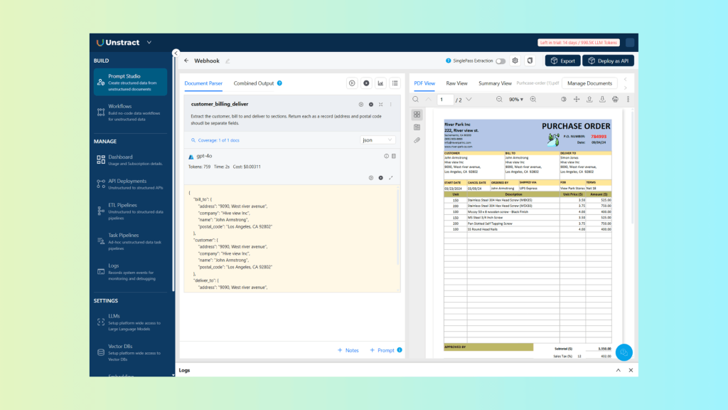 Build Document Workflows That Adapt with Unstract